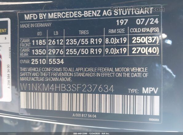 W1NKM4HB3SF237634 2025 MERCEDES-BENZ GLC 300 Черный Вид подкапотного пространства