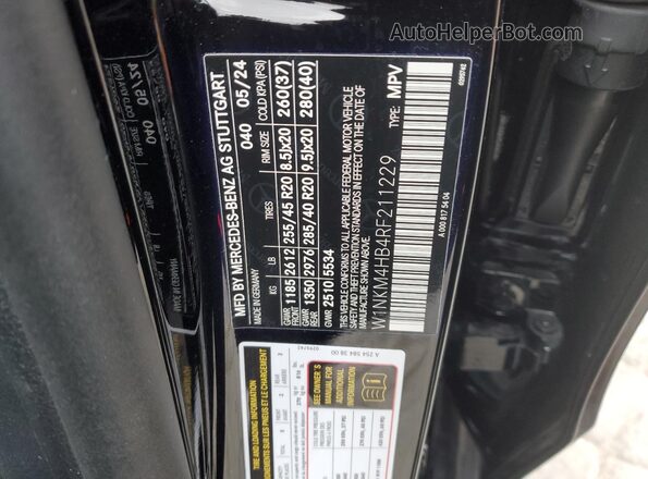 W1NKM4HB4RF211229 2024 MERCEDES-BENZ GLC-CLASS Черный Вид наклейки с VIN-кодом
