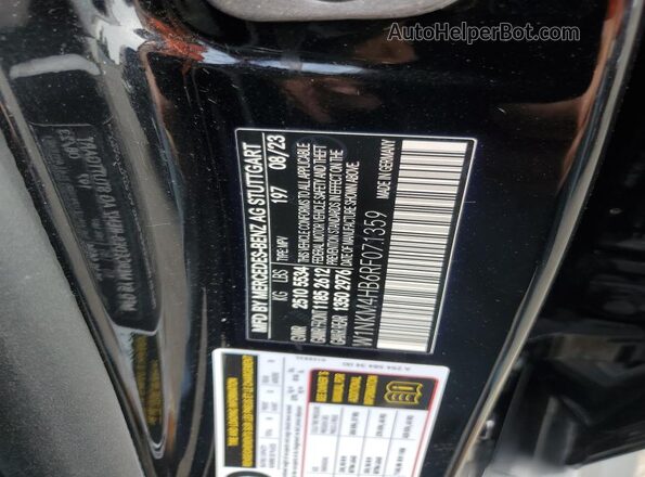 W1NKM4HB6RF071359 2024 MERCEDES-BENZ GLC-CLASS Black Vista de la etiqueta del VIN
