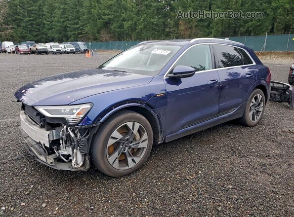 WA1AAAGE7MB013695 2021 AUDI E-TRON Blue წინა მარცხენა ხედი სამი მეოთხედიდან