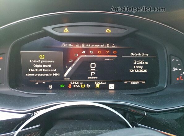 WA1AWAF15LD026951 2020 AUDI SQ8 Blue Widok zestawu wskaźników