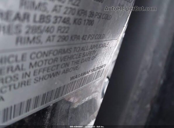 WA1AWAF16LD026876 2020 AUDI SQ8 Black Engine compartment view