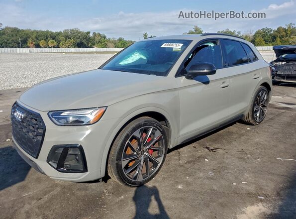 WA1B4AFY1M2010055 2021 AUDI SQ5 Gray Առջևի ձախ երեք քառորդ տեսարան