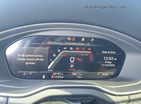 WA1B4AFY3M2014317 2021 AUDI SQ5 Black Widok zestawu wskaźników