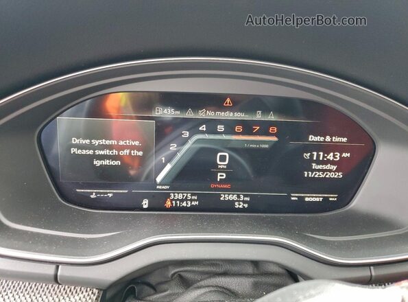 WA1B4AFYXP2162369 2023 AUDI SQ5 Серый Вид щитка приборов