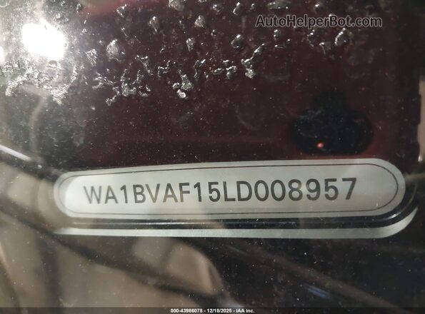 WA1BVAF15LD008957 2020 AUDI Q8 Черный Вид подкапотного пространства