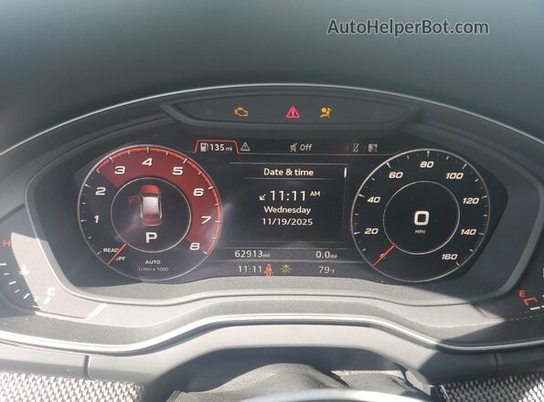 WA1C4AFY7L2064320 2020 AUDI SQ5 Белый Вид щитка приборов