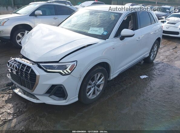WA1EECF3XM1052224 2021 AUDI Q3 White Առջևի ձախ երեք քառորդ տեսարան