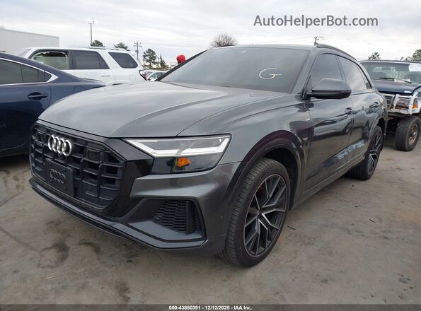 WA1EVAF17KD007563 2019 AUDI Q8 Gray წინა მარცხენა ხედი სამი მეოთხედიდან