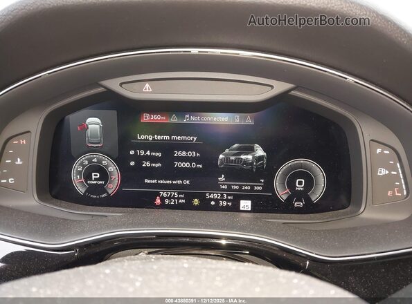 WA1EVAF17KD007563 2019 AUDI Q8 Gray უკანა სავარძლების ხედი