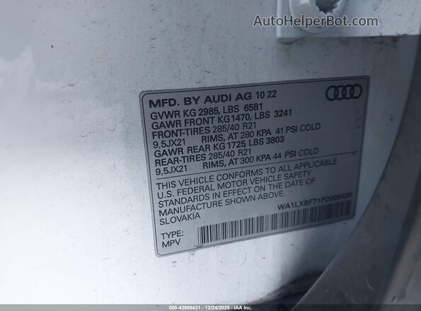 WA1LXBF71PD005438 2023 AUDI Q7 Белый Вид подкапотного пространства