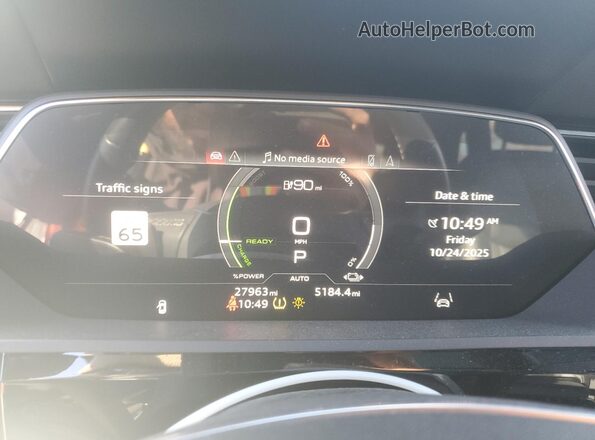 WA1VABGE9PB001916 2023 AUDI E-TRON Белый Вид щитка приборов
