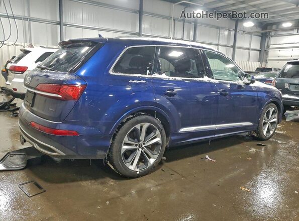 WA1VXAF7XMD021832 2021 AUDI Q7 Синий Задняя правая четверть