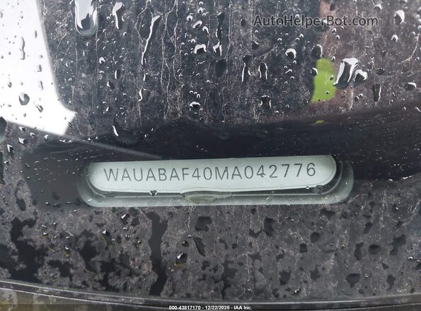 WAUABAF40MA042776 2021 AUDI OTHER Белый Вид подкапотного пространства
