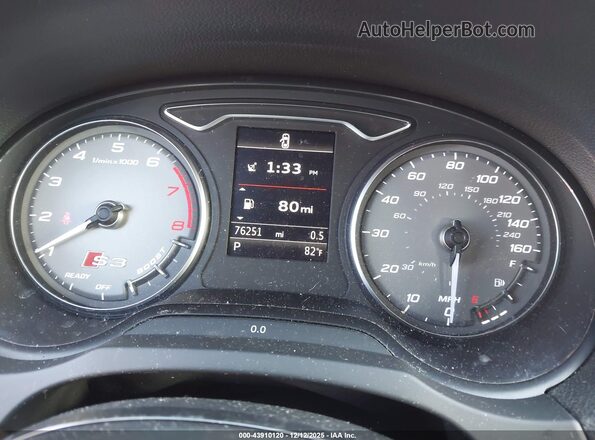 WAUB1GFF6G1102107 2016 AUDI S3 Черный Вид задних сидений