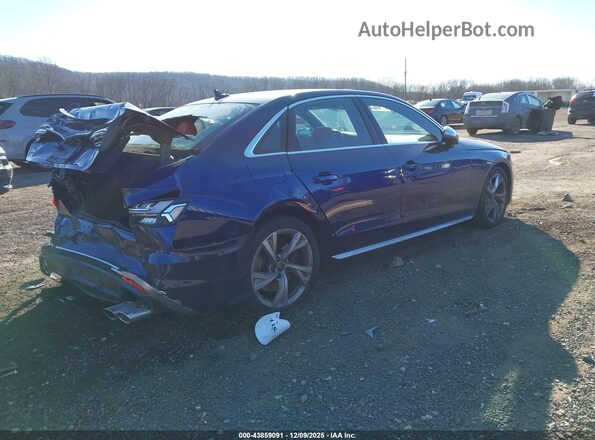 WAUB4AF46MA058379 2021 AUDI S4 Синий Задняя правая четверть