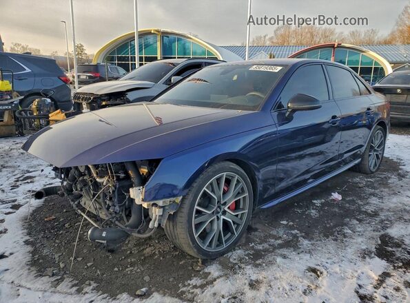 WAUB4AF47MA027643 2021 AUDI S4 Синий Передняя левая четверть