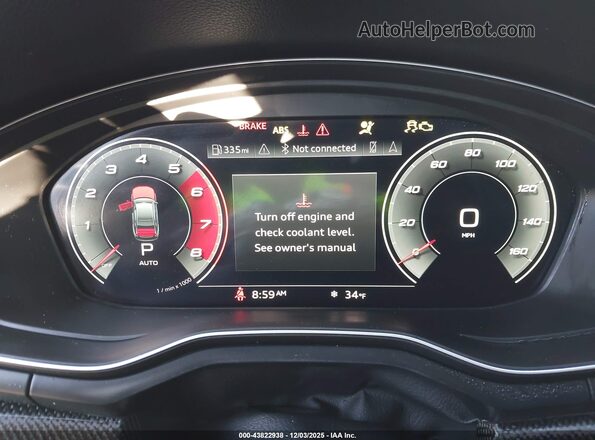 WAUB4AF4XPA050953 2023 AUDI S4 Белый Вид задних сидений