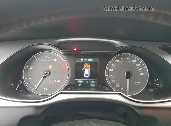 WAUBGAFL9GA002147 2016 AUDI S4 Gray Vista del cuadro de instrumentos