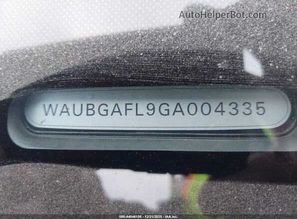 WAUBGAFL9GA004335 2016 AUDI S4 Blue Widok komory silnika