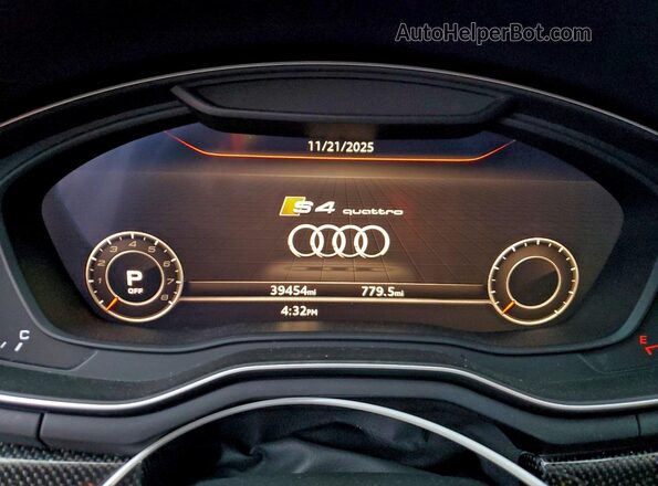 WAUC4AF4XKA000762 2019 AUDI S4 Белый Вид щитка приборов