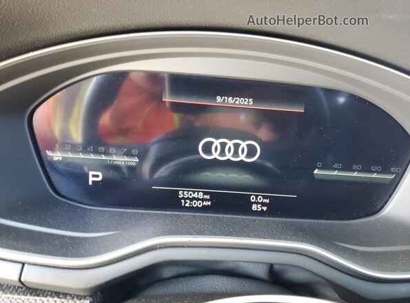 WAUC4CF51NA025123 2022 AUDI S5 Красный Вид щитка приборов