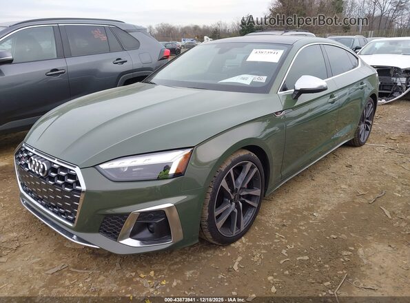 WAUC4CF55NA011807 2022 AUDI S5 Зеленый Передняя левая четверть