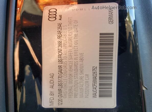 WAUC4CF56MA026752 2021 AUDI S5 Черный Вид подкапотного пространства