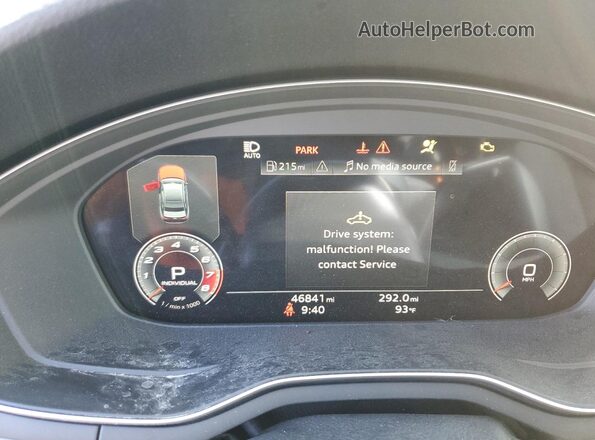 WAUEAAF45MA014945 2021 AUDI OTHER Черный Вид щитка приборов