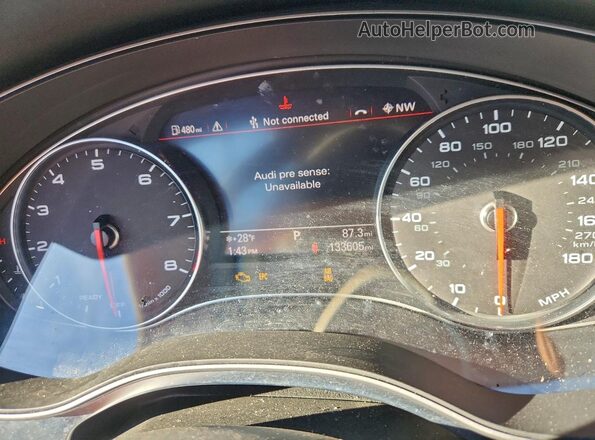 WAUGFAFC1GN007666 2016 AUDI 100 Silver Вид щитка приладів