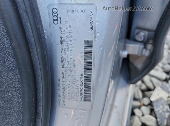 WAUGFAFC1GN007666 2016 AUDI 100 Silver Вид підкапотного простору