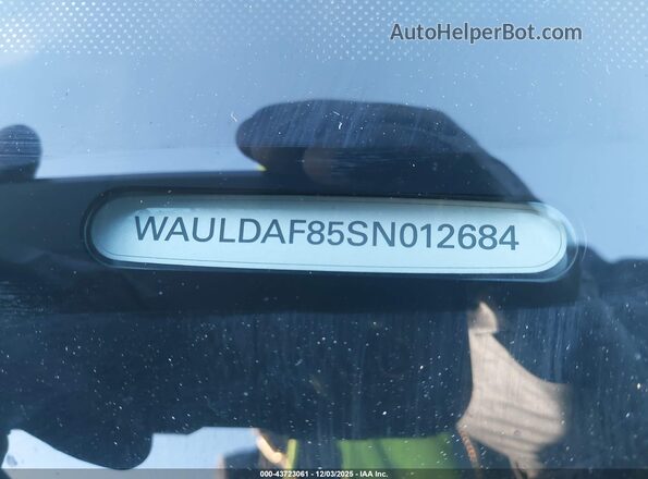 WAULDAF85SN012684 2025 AUDI OTHER Черный 