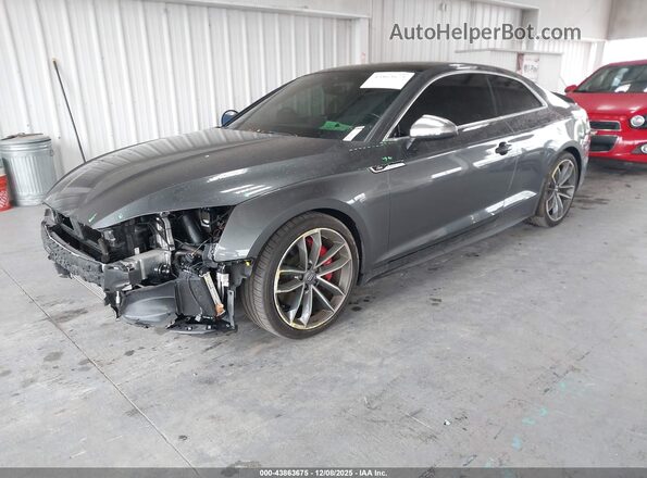 WAUP4AF53JA002796 2018 AUDI S5 Gray Առջևի ձախ երեք քառորդ տեսարան