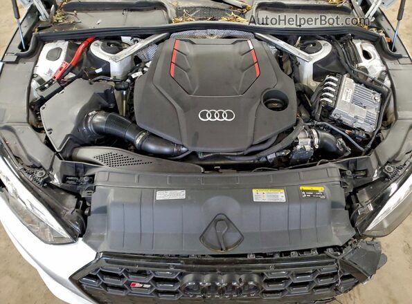 WAUP4AF54MA007977 2021 AUDI S5 White უკანა სალონის ხედი