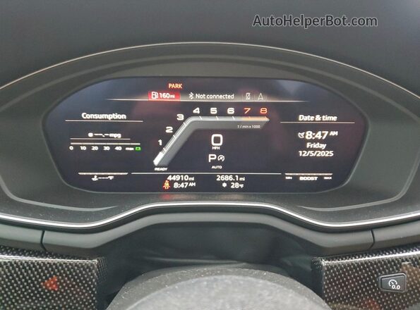 WAUP4AF5XLA001910 2020 AUDI S5 Black Widok zestawu wskaźników