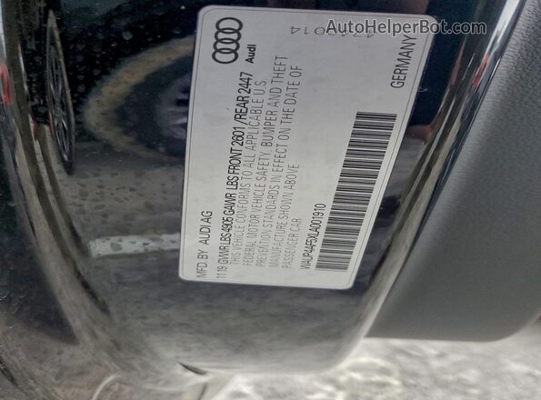 WAUP4AF5XLA001910 2020 AUDI S5 Black Widok komory silnika