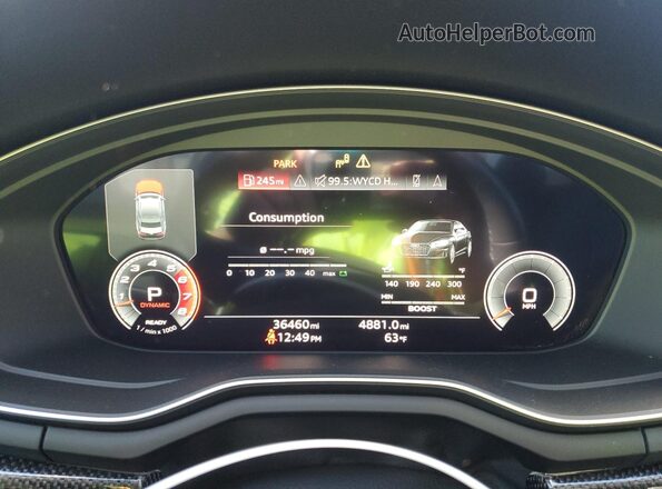 WAUR4AF55NA033207 2022 AUDI S5 Black Instrument cluster view