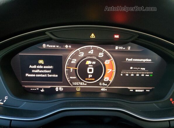 WAUR4AF56JA003482 2018 AUDI S5 Blue Widok zestawu wskaźników