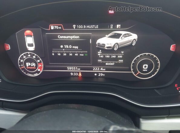 WAUR4AF59KA010122 2019 AUDI S5 Черный Вид задних сидений