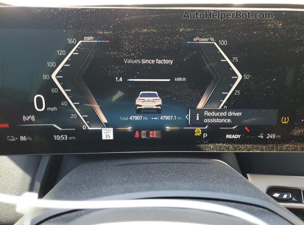 WB533CF04PCM93862 2023 BMW IX White Սարքավորումների վահանակի տեսք