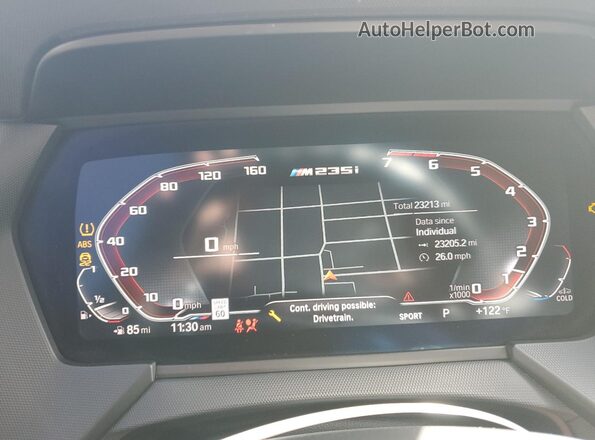 WBA13AL05P7N02465 2023 BMW M2 Gray Vista del cuadro de instrumentos