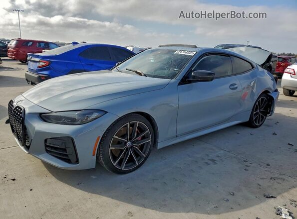 WBA13AR02PCL63345 2023 BMW M4 Синий Передняя левая четверть