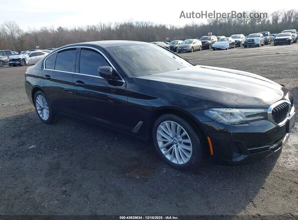 WBA13BJ09MWW98615 2021 BMW 5 SERIES Черный Передняя правая четверть