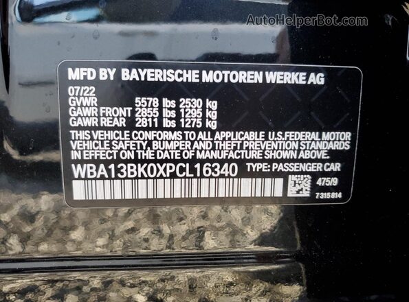 WBA13BK0XPCL16340 2023 BMW M5 Black Engine compartment view