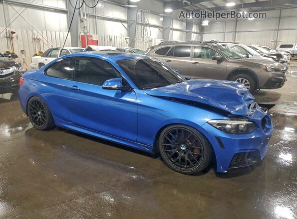 WBA2J5C50JVC07129 2018 BMW M2 Blue Delantero derecho