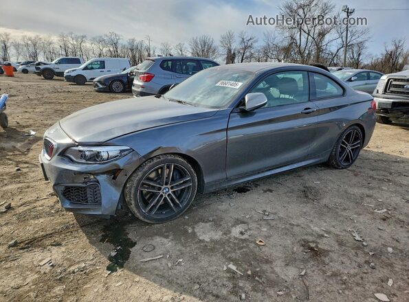 WBA2J7C55JVB28552 2018 BMW M2 Серый Передняя левая четверть