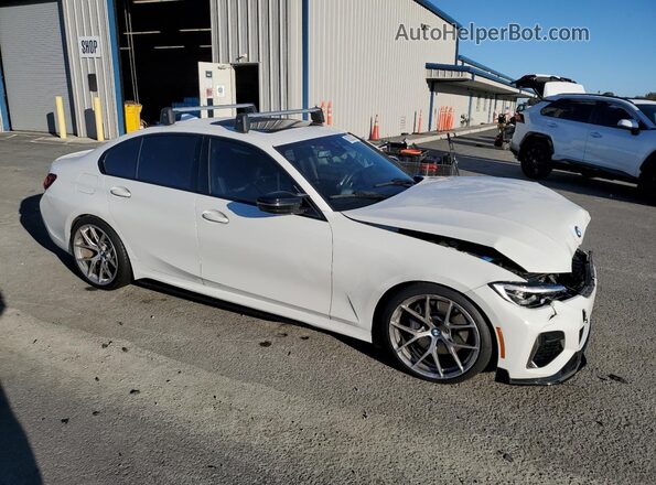WBA5U7C00LA286653 2020 BMW M3 Белый Передняя правая четверть