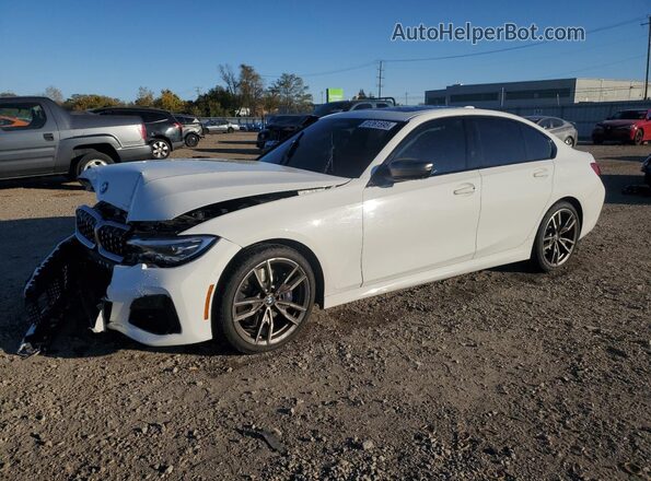 WBA5U9C00LFJ29185 2020 BMW M3 Белый Передняя левая четверть