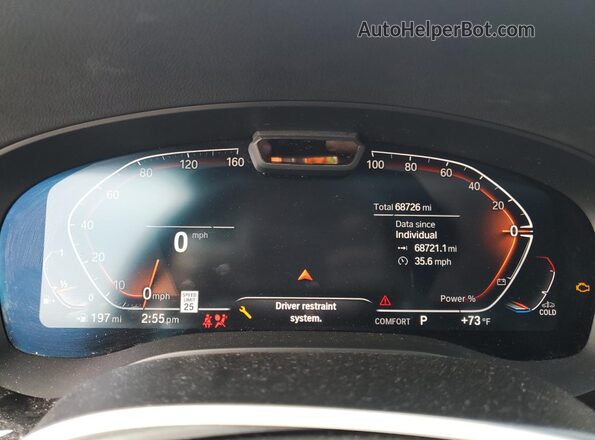 WBA73BJ0XMCF44946 2021 BMW 5 SERIES Белый Вид щитка приборов