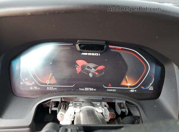 WBAGV8C01NCH51236 2022 BMW M8 Синий Вид щитка приборов